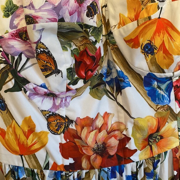 Dolce & Gabbana bamboo print bustier style dress - Picture 6 of 7